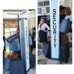 Airport theme - Suitcases and Stewardess